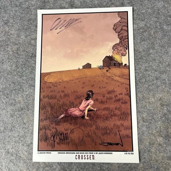 Crossed Horror Comic Americana 2011 Limited Edition Poster Avatar Press-Signed - Picture 1 of 12